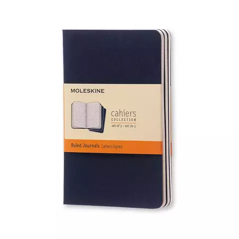 Set De Cuadernos Moleskine - x3 Pocket Azul
