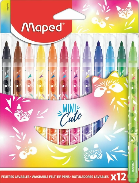 MARCADORES X 12 - MINI CUTE MAPED