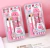 Set De Plumas Kawaii - Gato Rosa