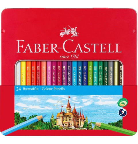 Lata de lápices Faber Castell x24