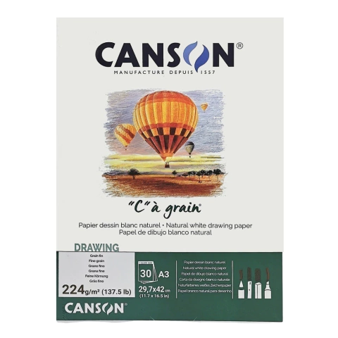 Block Canson C A Grain 224gr - A3