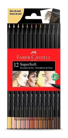 Lapices Supersoft FaberCastell x12 tonos piel