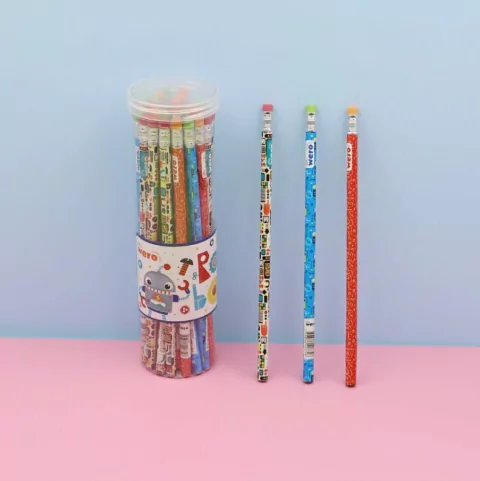 Lapiz Con Goma Wero- Robots