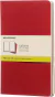 Set De Cuadernos Moleskine - x3 A5 Rojo Liso