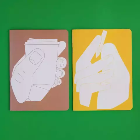 Libretas x2 Lisas Grandes Monoblock - Todo Lo Que Sube Tiene Que Bajar