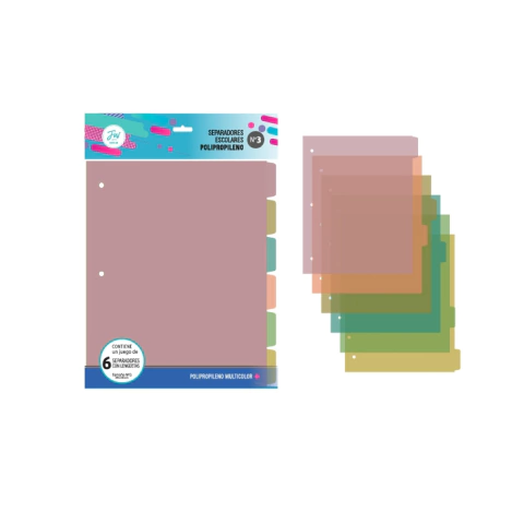 Separador FW N3 con lengueta pastel polipropileno