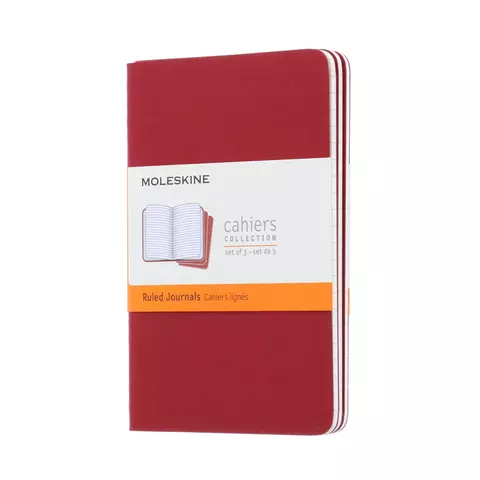 Set De Cuadernos Moleskine - x3 Pocket Rojo