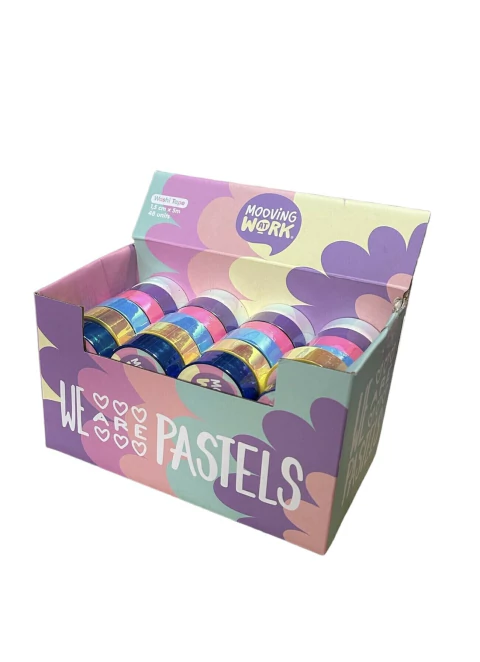 Washi Tapes Mooving- Holográfica Pastel Por Unidad - comprar online