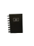 Agenda 2025 Decorline A5 Semanal Con Sistema De Discos - Negro Con Plateado