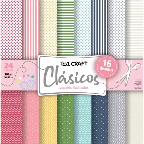 Papel Para Scrapbook Ibicraft - Ilustrados Clásicos