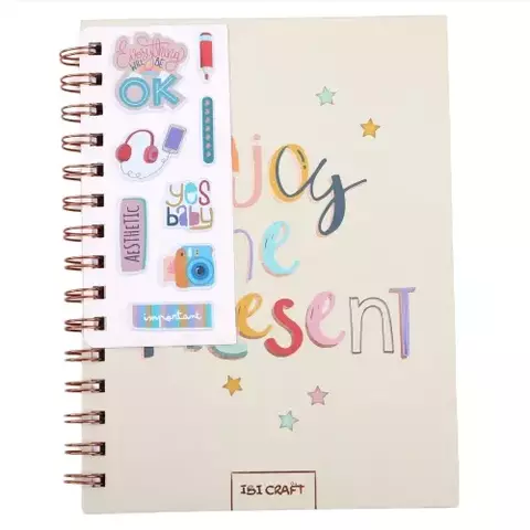 Cuaderno A5 Rayado Ibicraft - Enjoy The Present