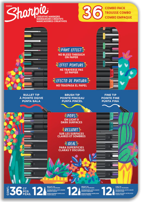 Marcadores Acrílicos Sharpie Surtidos x36 - buy online