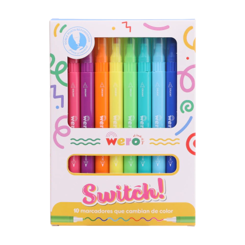 Set de 10 marcadores Wero doble punta magicos