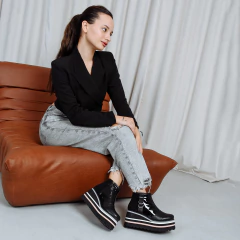 New London Black - Groovas Shoes Co.