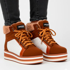 Peach Brown Baja - Groovas Shoes Co.
