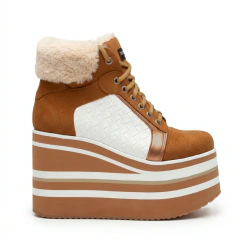 Peach Brown High - Groovas Shoes Co.