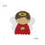Recorte de Feltro Anjo Menino Negro Vermelho - comprar online