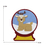 Recorte de Feltro Globo de Neve Rena