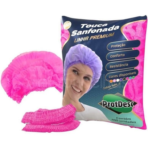 Touca Descartável PINK - PCT 100 unidades