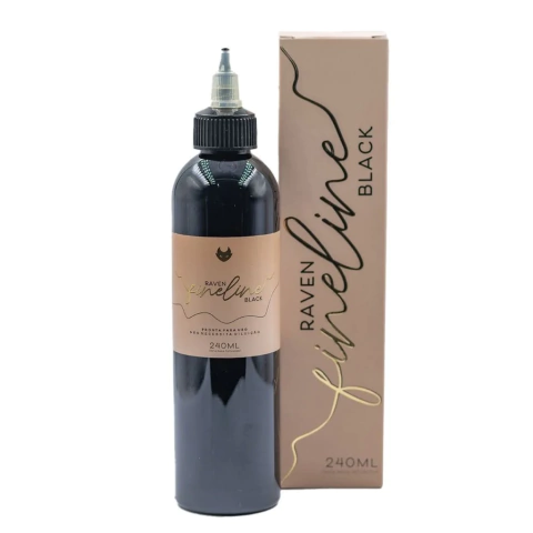 Tinta Preta Para Tatuagem Easy Glow Raven Black Fine line