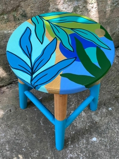 Banqueta M Azul Céu - comprar online