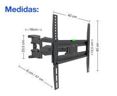 Soporte Articulado Naku SP-446 de Pared Para TV de 32" a 75" en internet