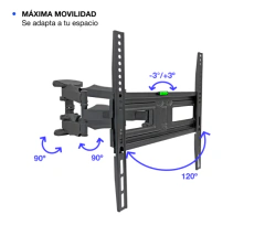 Soporte Articulado Naku SP-446 de Pared Para TV de 32" a 75" - comprar online