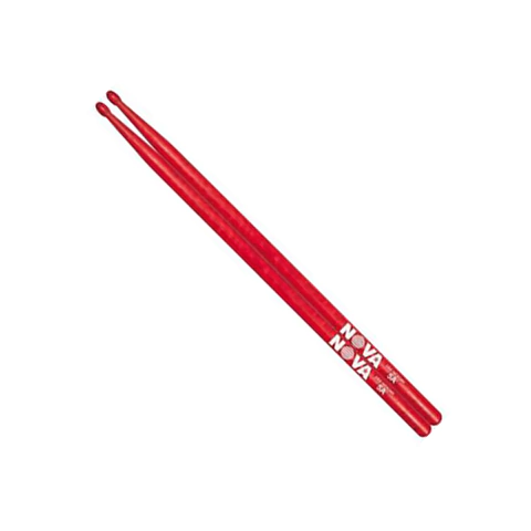 Baqueta Vic Firth 5A Nova Series Vermelha ponta de madeira