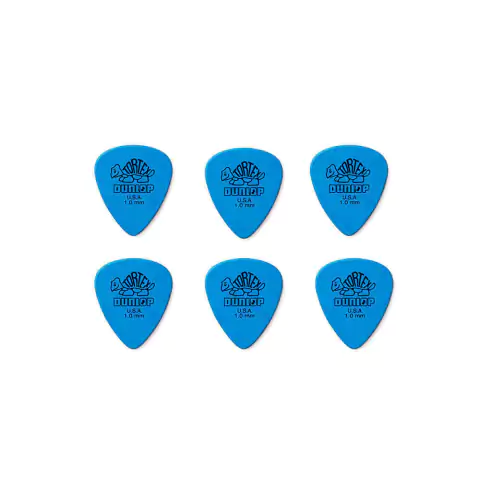 Kit 6 Palhetas Dunlop 418R1.0 Tortex Standard 1,00 mm Azul