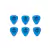 Kit 6 Palhetas Dunlop 418R1.0 Tortex Standard 1,00 mm Azul