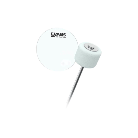 Reforço para Pele de Bumbo Evans EQPC1 EQ PATCH Pedal Simples com 2 unidades