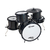 Bateria Acústica Infantil Luen Pop Kids Preta - comprar online