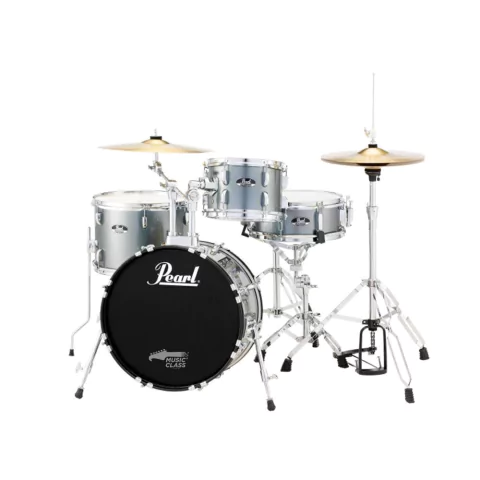 Bateria Pearl Roadshow RS584SC Charcoal Metallic 18", 10", 14" com Ferragens e Banco