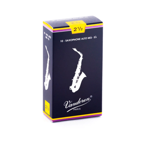 Palheta Vandoren Saxofone Alto SR2125 2,5 Tradicional com 1 unidade