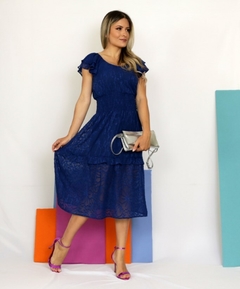 29669-VESTIDO TRANSPARÊNCIA AZUL MARINHO MIDI