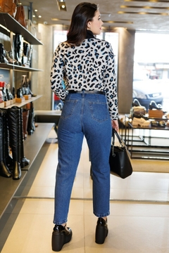 30215-BLUSA POLO MALHA TRICOT ANIMAL PRINT - loja online