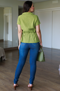 30332-BLUSA RAYON MIX VERDE LENTILHA - Loja Clara Assis