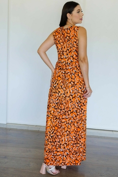 30448-VESTIDO LONGO JERSEY FLASH ABS LARANJA na internet
