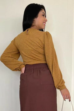 30954-BLUSA MALHA TRICOT MOSTARDA na internet