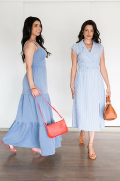 31170-VESTIDO LONGO JEANS ALF CHANG TWILL ALBERE BLUE - loja online