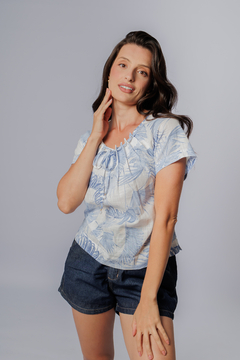 Imagem do 31331-BLUSA COTTON SLUB ESTAMPADA