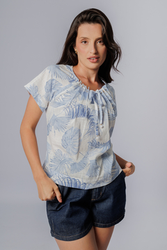 31331-BLUSA COTTON SLUB ESTAMPADA