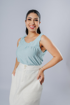 31366-BLUSA RAYON MIX AZUL