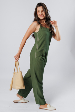 31404-MACACÃO SENSORIALE LARGE TWILL VERDE COM VIVO na internet