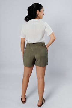 31293-SHORT ALFAIATARIA SENSORIALE BUS ARMY GREEN - loja online
