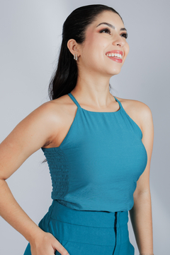 31415-REGATA RAYON FRESH SLUB VERDE IMPERIAL - Loja Clara Assis
