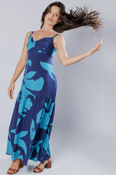 Imagem do 31452-VESTIDO LONGO VISCO CASUAL ESTAMPADO