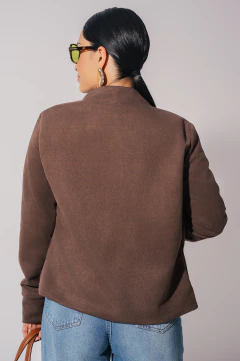 CASACO SUEDE MARROM FORRADO-32301 na internet