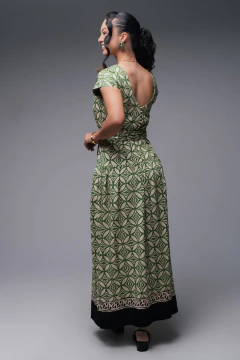 VESTIDO LONGO VISCO LINEN - 31746 na internet