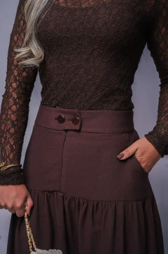 SAIA LONGA SENSORIALE LAGE MARROM CHOCOLATE - CLARA ASSIS na internet